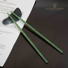 Палочки для еды из зеленого нефрита 230мм