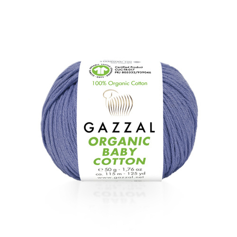 Пряжа Gazzal Organic Baby Cotton 428 сирень (уп.10 мотков)