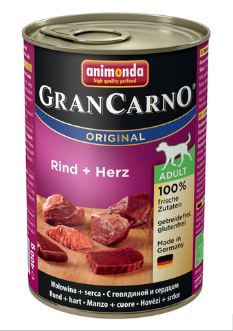 Консервы Animonda Gran Carno Original Adult с говядиной и сердцем для взрослых собак