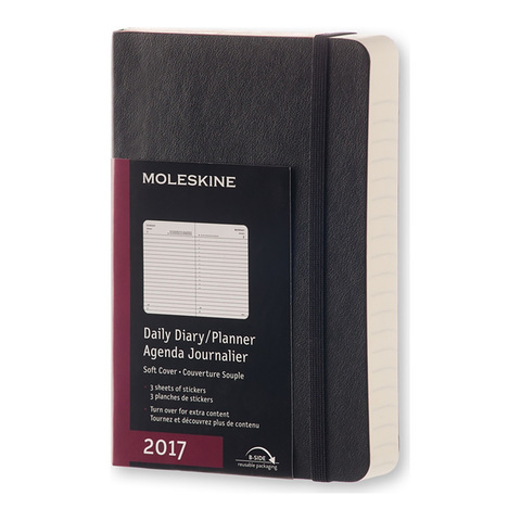Ежедневник Moleskine Classic Daily Pocket Soft, цвет черный