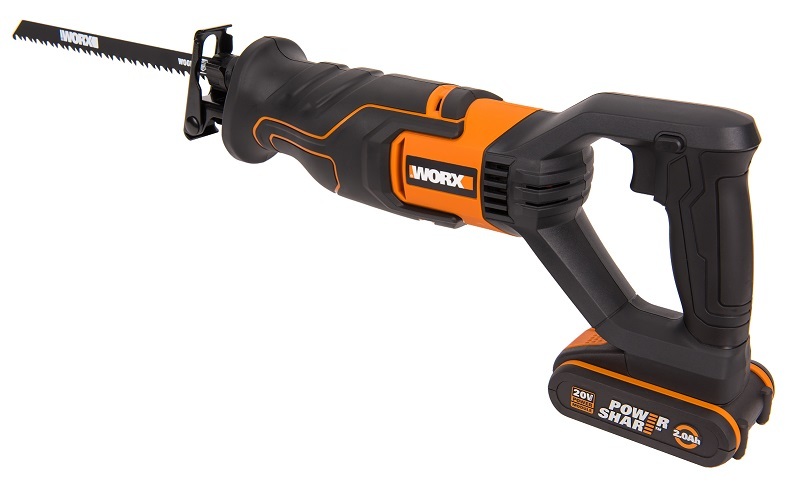 Сабельная пила аккумуляторная WORX WX500, 2Ач х1, ЗУ 2А, сумка