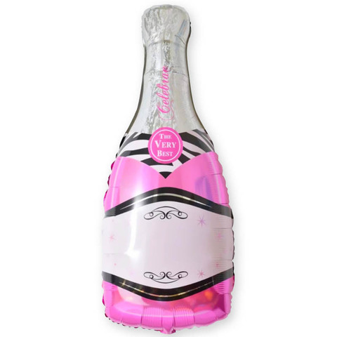 К Фигура, Бутылка Шампанского, Розовый, 39''/49*100 см, 1 шт.