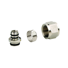 Адаптер для металлопластиковых труб RIIFO Omni зажимной латунь 16x2,0-1/2"ВР Евроконус, уп 12 шт