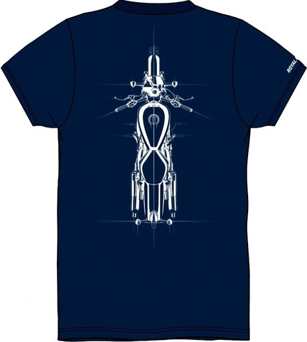 Футболка SHOTGUN 650 TOP VIEW  NAVY, размер 2XL