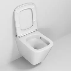 Унитаз подвесной Grossman GR-4479SQ Tornado 485х340х355 безободковый с тонким сиденьем