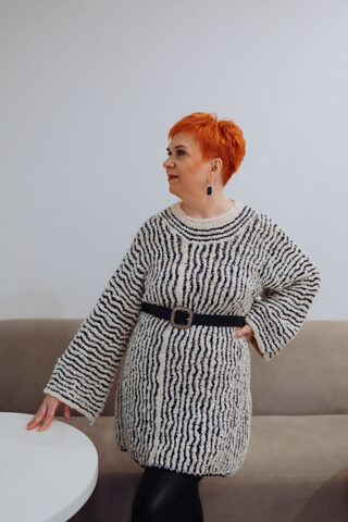 МК Туника Бамболео, пряжа BOUCLE COTTON от O’YARN