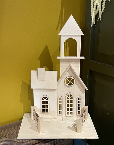 домики на подставке (43*30см) ,фанера