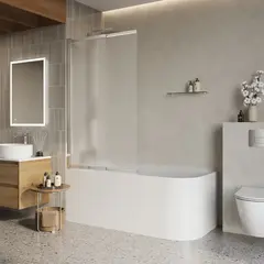 BelBagno LUCE-VF-11-90/145-P-Cr LUCE-VF-11-90/145-P-Cr Душевая шторка на ванну фото