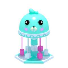 Детский аттракцион 4kids Карусель «Моржонок» c электроприводом