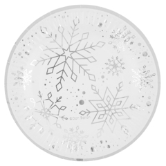 Тарелки, Снежинки, Металлик, 18 см, 6 шт.