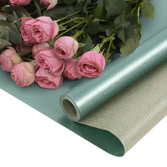 Упаковочная бумага крафт, Изумруд, Перламутр, 0,68*10 м