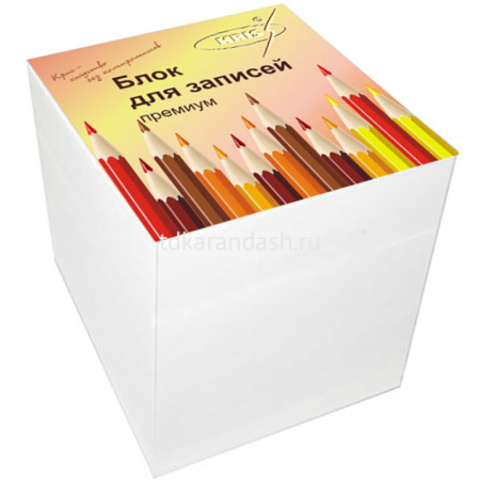 Бумага для заметок 9х9х9см белый, непроклеенный 80г/м2