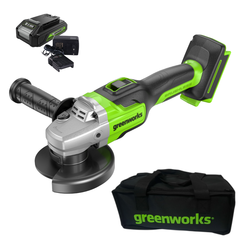 Угловая шлифмашина Greenworks GD24AGK2 24V (125 мм) аккумуляторная, с АКБ 2 А/ч и ЗУ