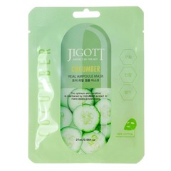 Тканевая маска с экстрактом огурца JIGOTT Cucumber Real Ampoule Mask