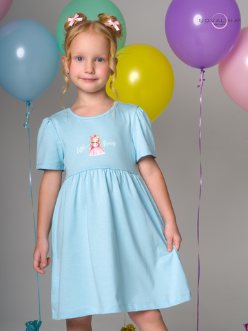 Платье Аленка к/р SG голубой Princess Р