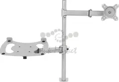 Кронштейн для монитора/ноутбука Cactus CS-VM-LH07-AL серебряный 13"-27" макс.8кг настольный поворот и наклон