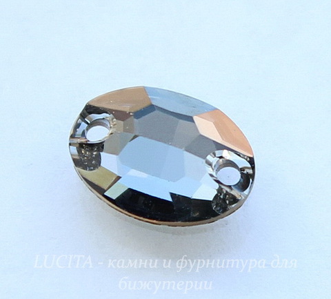 3210 Пришивные стразы Сваровски овальные Crystal Silver Night (10х7 мм) (42)