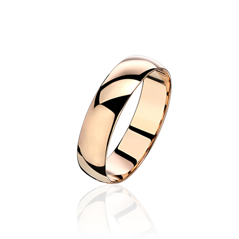 Обручальное кольцо с из красного золота 585 пробы JA-O-1О010378