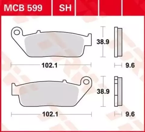 Колодки тормозные дисковые MCB599