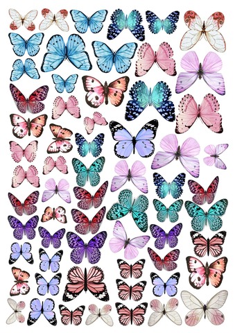 Вафельная картинка Бабочки 16