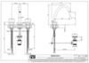 Gessi 66013#149 Смеситель для раковины на 3 отверстия, средний, бездонного клапана 149 Finox Brushed Nickel