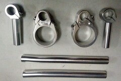 Клипоны 53 мм  для мотоцикла / серебрянные