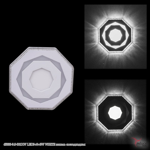 Панель светодиодная Встраиваемая 45333-9.0-001XW LED3+3+3W WHITE по кругу белое свечение без Пульта