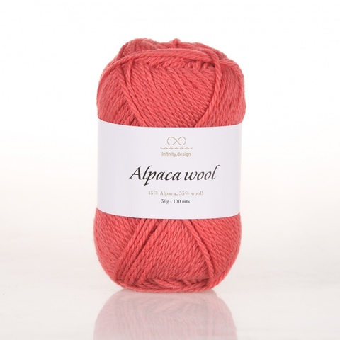 Пряжа Infinity Alpaca Wool 4216 коралл