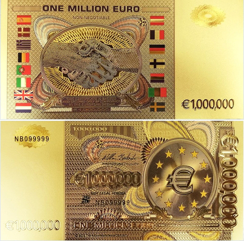 Сувенирная банкнота 1 000 000 евро