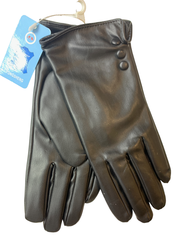 Yongsheng.Эко кожа. Подклад плюш-флис. Перчатки.Женские.10 шт в упаковке.