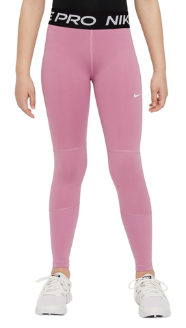 Детские теннисные штаны Nike Pro G Tight - elemental pink/white