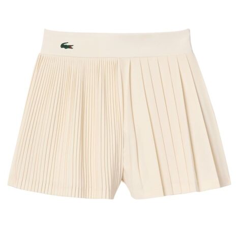 Женские теннисные шорты Lacoste Ultra-Dry Stretch Lined Tennis Shorts - cream white