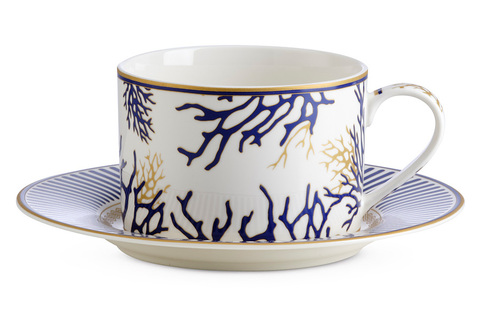 Чашка с блюдцем 220мл Pozzi Milano 1876 Corallo