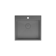 Lemark 9936111 JANGA 540 Мойка кухонная из нерж.стали цвет:графит, в комплекте крепеж, арматура сливная с прямоуг.переливом, сифон фото