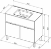 Aquanet 303912 Компл.2 - Тумба Алвита new 90 напольная 1 ящ., 2 дв. цв.дуб веллингтон белый (303912)