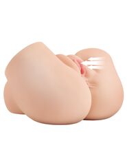 Телесный мастурбатор-полуторс с вибрацией и эффектом всасывания Back That Ass Up - 
