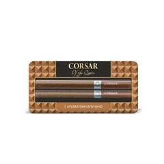 Сигариллы с/ф CORSAR of the QUEEN с ароматом Капучино New, блистерная упаковка:2 шт