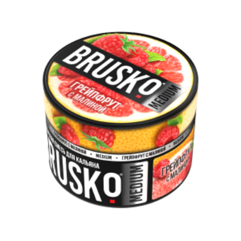Бестабачная смесь для кальяна BRUSKO 50г MEDIUM - Грейпфрут с малиной