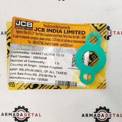 Прокладка патрубка сливного | 320/04208 | JCB