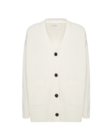 Кардиган из смесового кашемира молочный