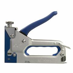 Степлер механический КОБАЛЬТ скобы 4-14мм (тип 53), верхний рег.удара, стальной корп., прорезиненная рук-ка (918-351)