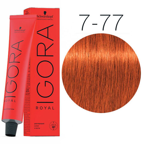 Schwarzkopf Igora Royal New 7-77 (Средний русый медный экстра) - Краска для волос