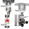 Уличный газовый обогреватель Aesto A-02T, нерж.сталь