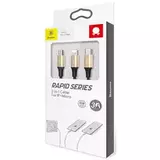 Кабель Type-C (USB-C) 2в1 Lightning / Micro USB 3A Baseus (CAMLT-SUV1) 1,2м (120 см) (Черный с золотом)