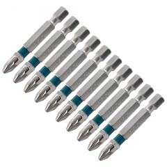 Набор бит PZ2х50, сталь S2, 10 шт. Gross 11345