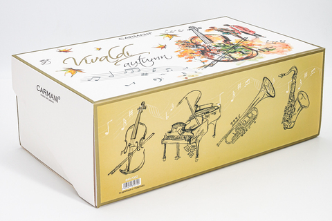 Чайная пара 230мл Carmani Осень A. Vivaldi белая/красная