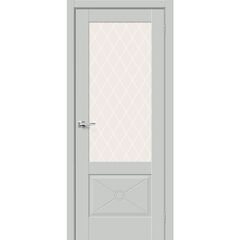 Купить Межкомнатная дверь эмалит Прима-13.2.0.0 Grey Matt остеклённая