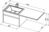 Aquanet 236916 Тумба Токио 58 подвесная 1 ящик цвет белый глянец (236916)