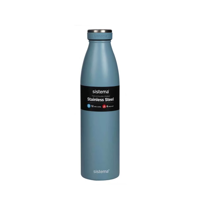 Термобутылка Sistema "Hydrate" 750 мл, цвет Серо-голубой