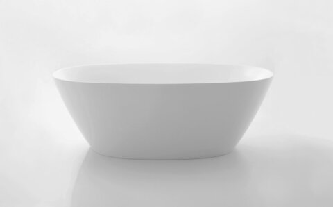 BelBagno BB77-1700-W0 Отдельностоящая, овальная риловая ванна в комплекте со сливом (донным клапаном) цвета хром, без перелива 1700x800x600